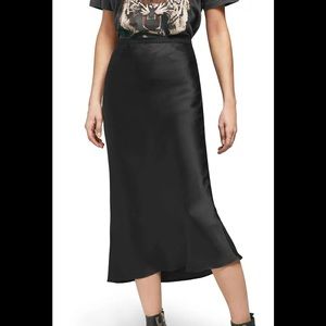 Black slip skirt